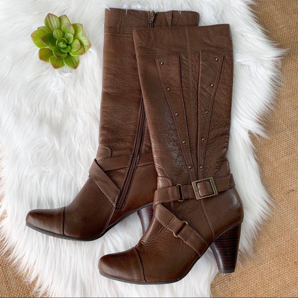 Miz Mooz Jennifer Brown Leather Heel Boot